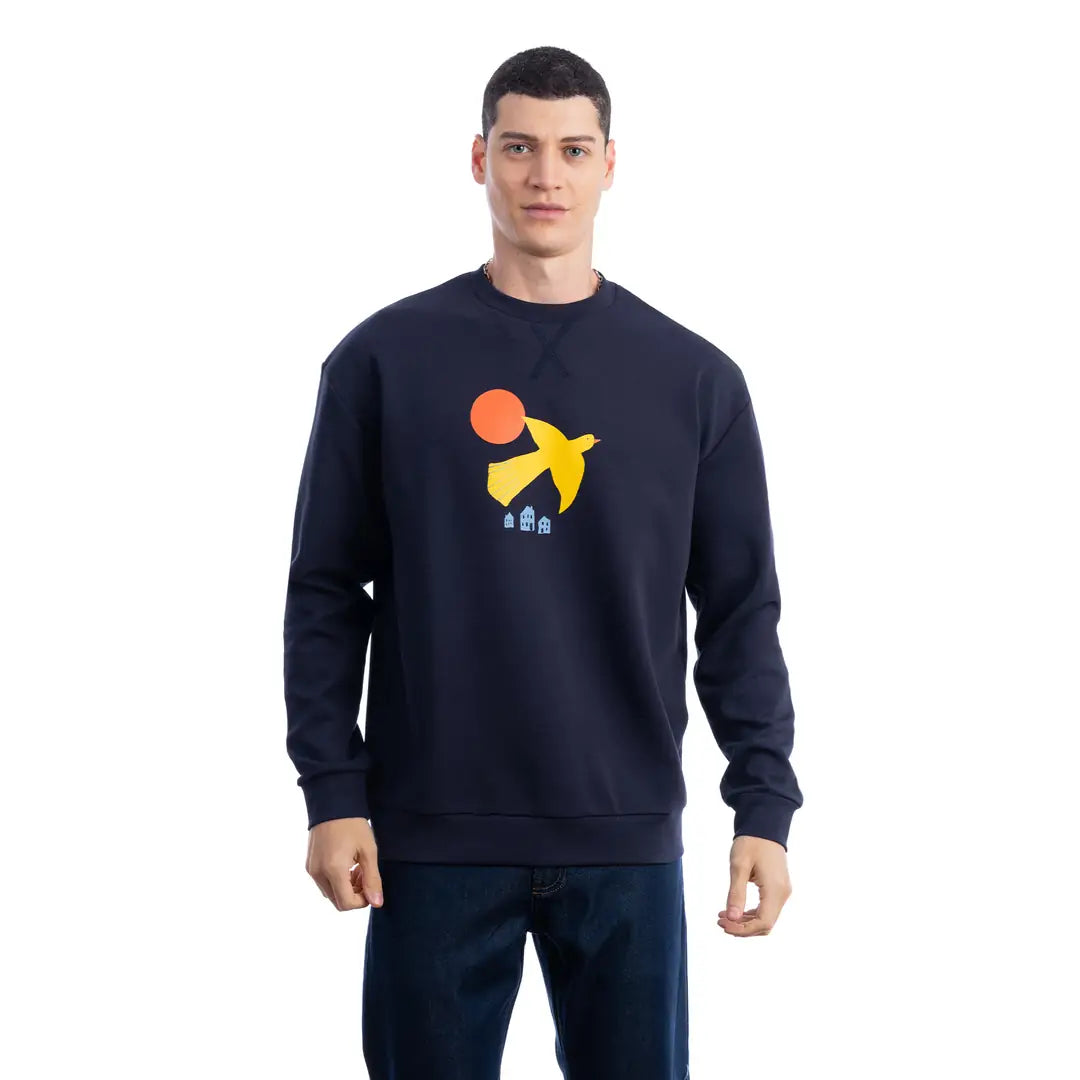 Yellow Bird Lacivert Sweatshirt