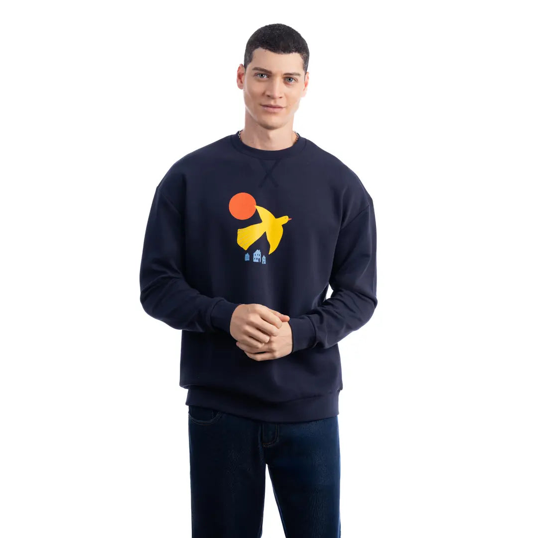 Yellow Bird Lacivert Sweatshirt