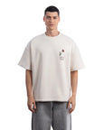 Beautiful Oversize Ekru T-Shirt