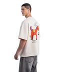 Beautiful Oversize Ekru T-Shirt