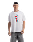 Butterfly Oversize Ekru T-Shirt