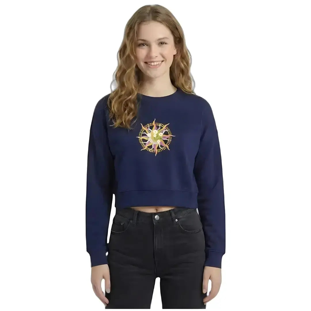 Solar Crop Regular Lacivert  Sweatshirt
