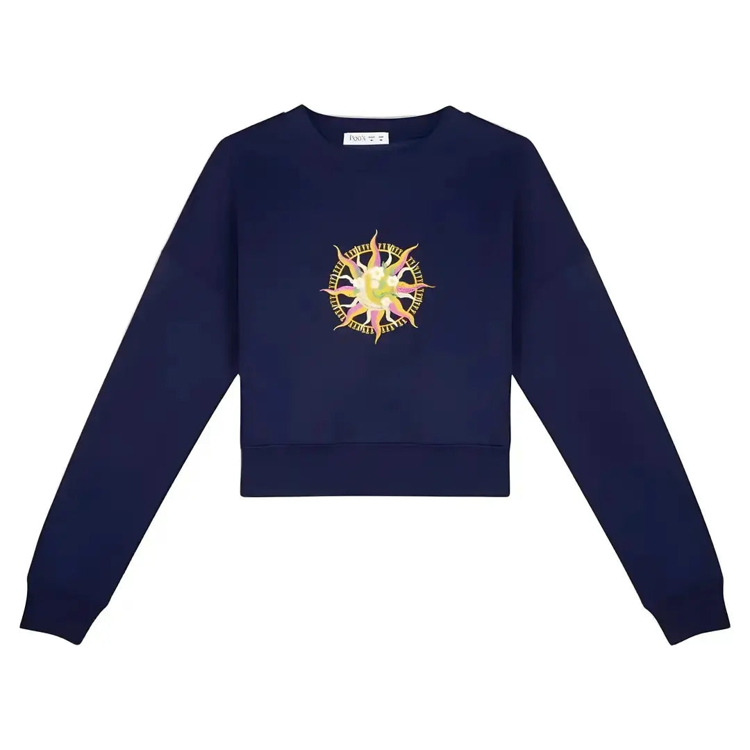 Solar Crop Regular Lacivert  Sweatshirt