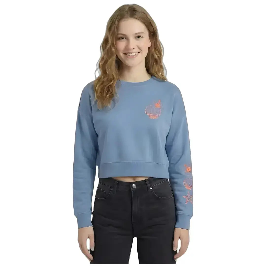 Reef Crop Regular Bebe Mavi Sweatshirt