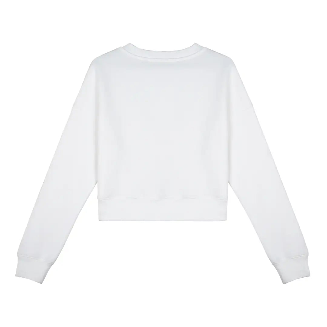 Queen Crop Regular Beyaz Sweatshirt