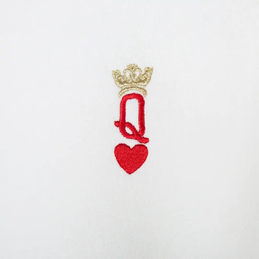 Queen Crop Regular Beyaz Sweatshirt