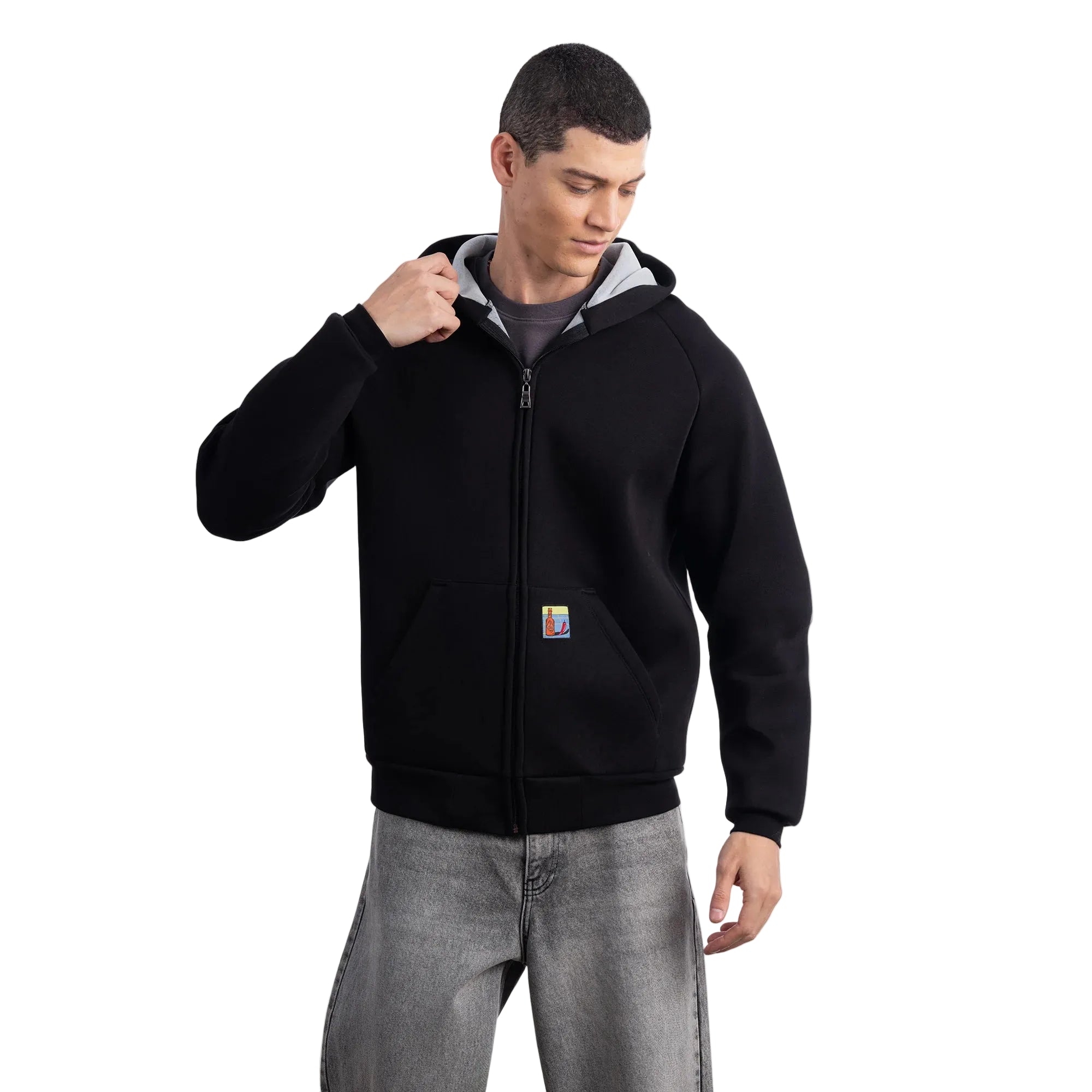Flok Kapüşonlu Sweatshirt