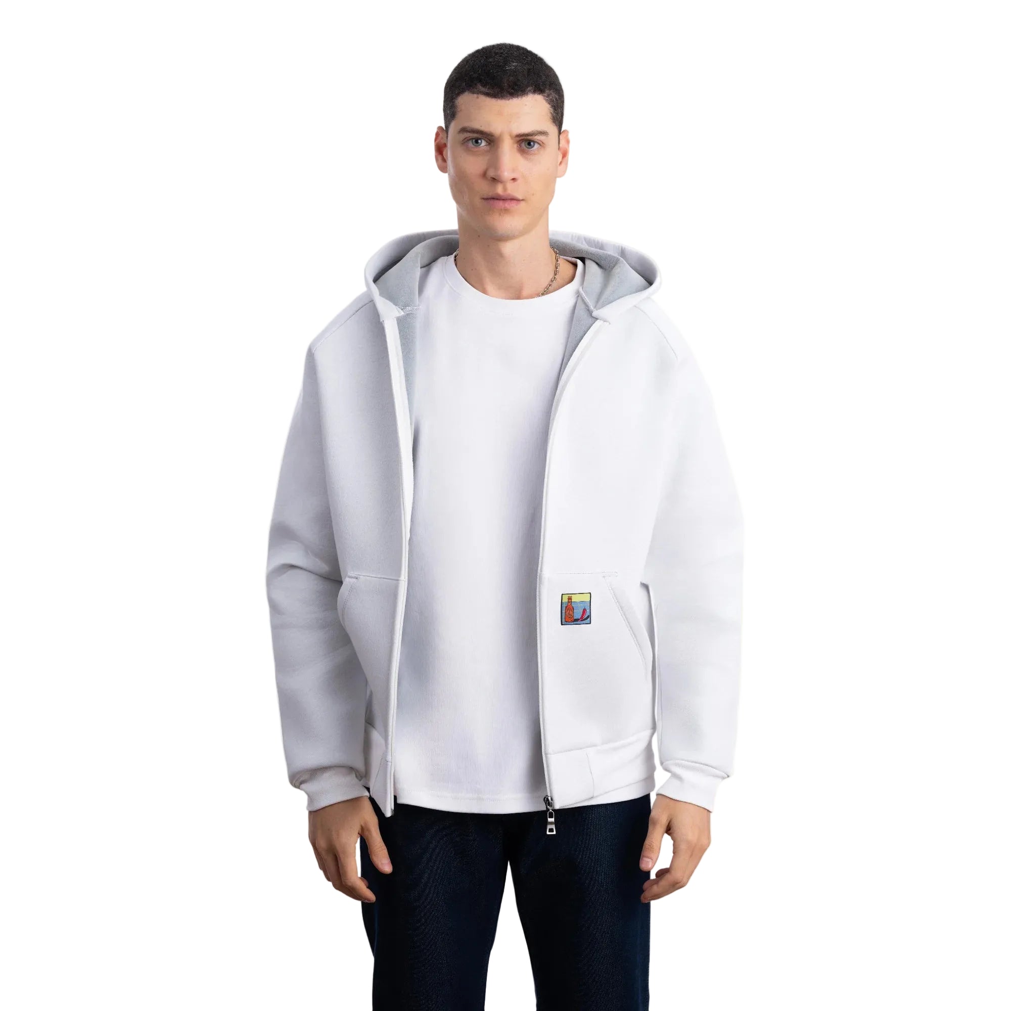 Flok Kapüşonlu Sweatshirt