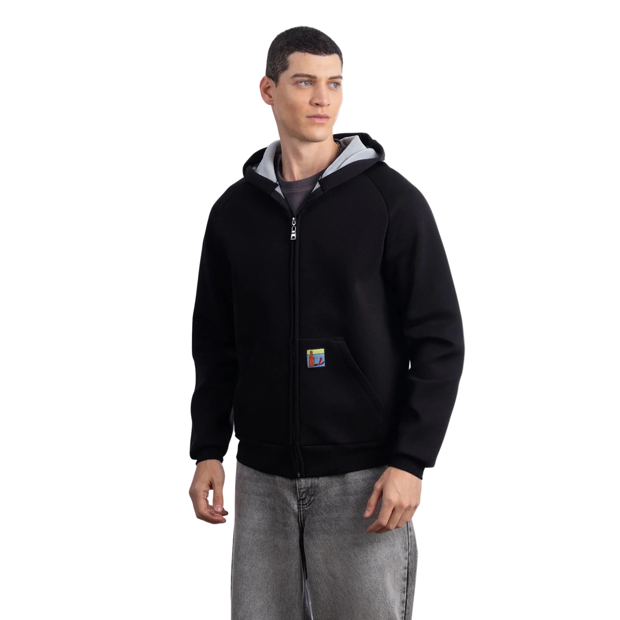 Flok Kapüşonlu Sweatshirt