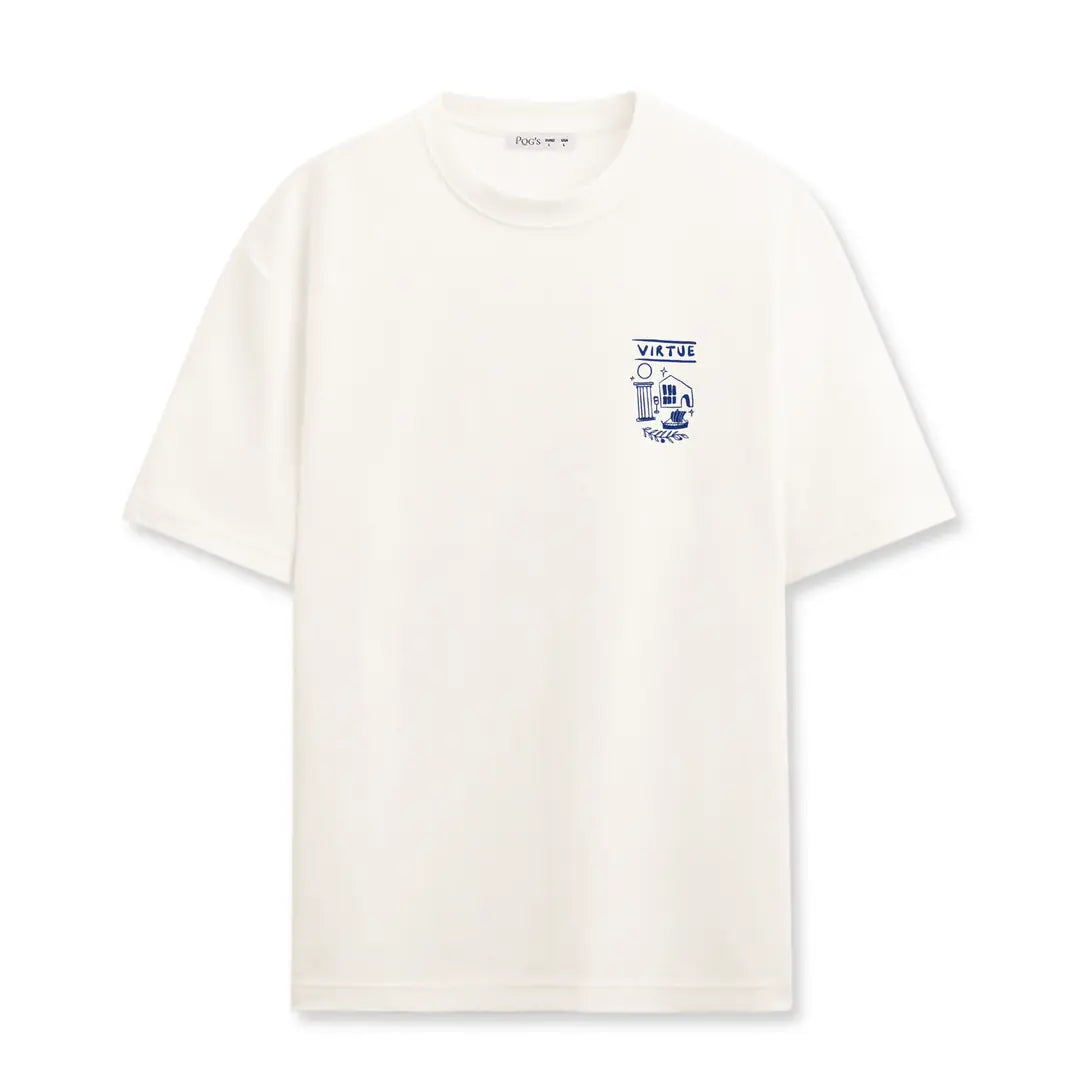 Greek Regular Ekru T-Shirt