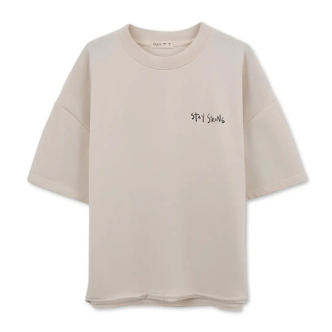Strong Oversize Ekru T-Shirt