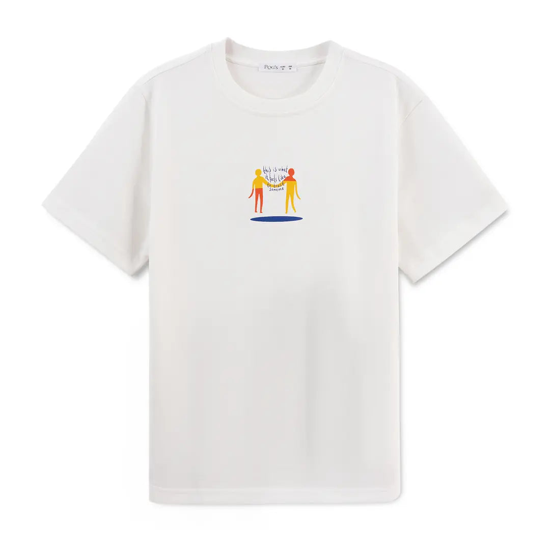 Lekeler Serisi Hand in Hand Regular Ekru T-Shirt