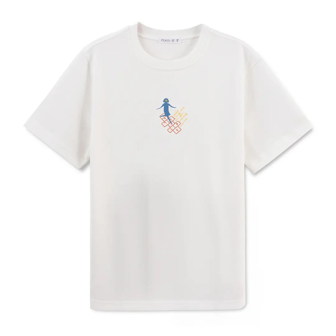 Lekeler Serisi Hophop Regular Ekru T-Shirt