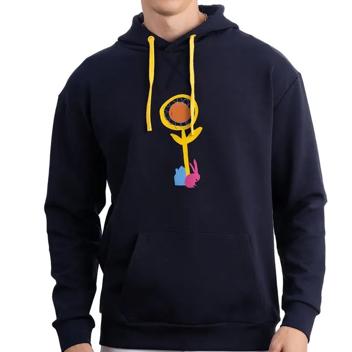 Rabbit Kapüşonlu Lacivert Sweatshirt