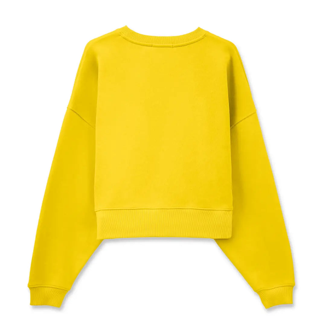 Shine Crop Oversize Nakış Detaylı Sweatshirt