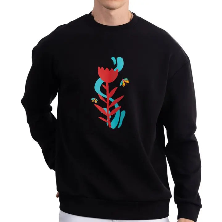 Butterfly Siyah Sweatshirt