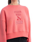 Strong Crop Oversize Nakış Detaylı Sweatshirt