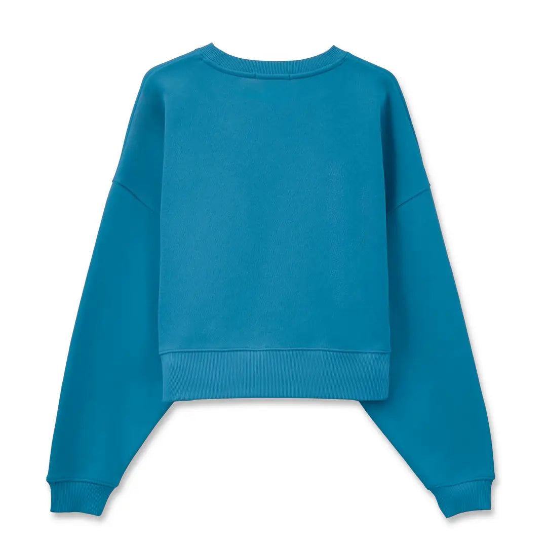 Darling Crop Oversize Nakış Detaylı Sweatshirt
