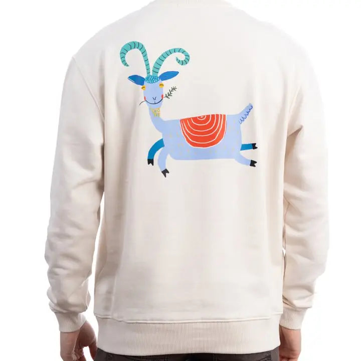 Goat Oversize Ekru Sweatshirt