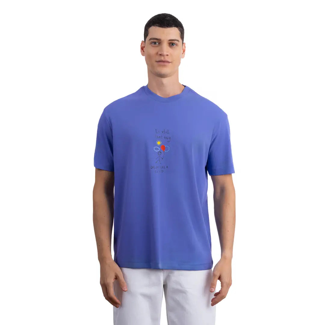 Baloon Regular İndigo T-Shirt