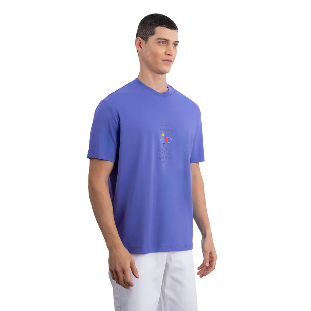 Baloon Regular İndigo T-Shirt