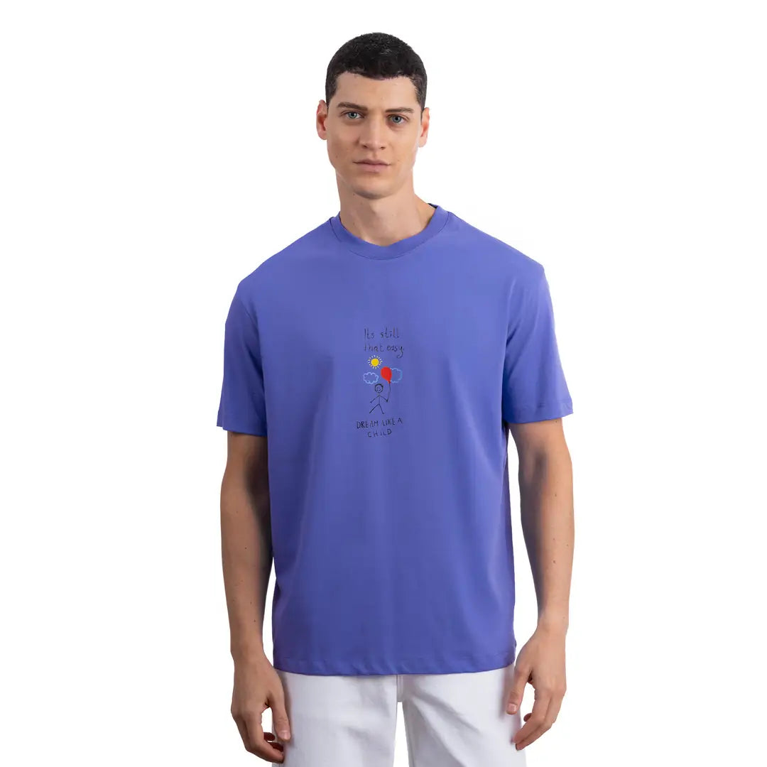 Baloon Regular İndigo T-Shirt