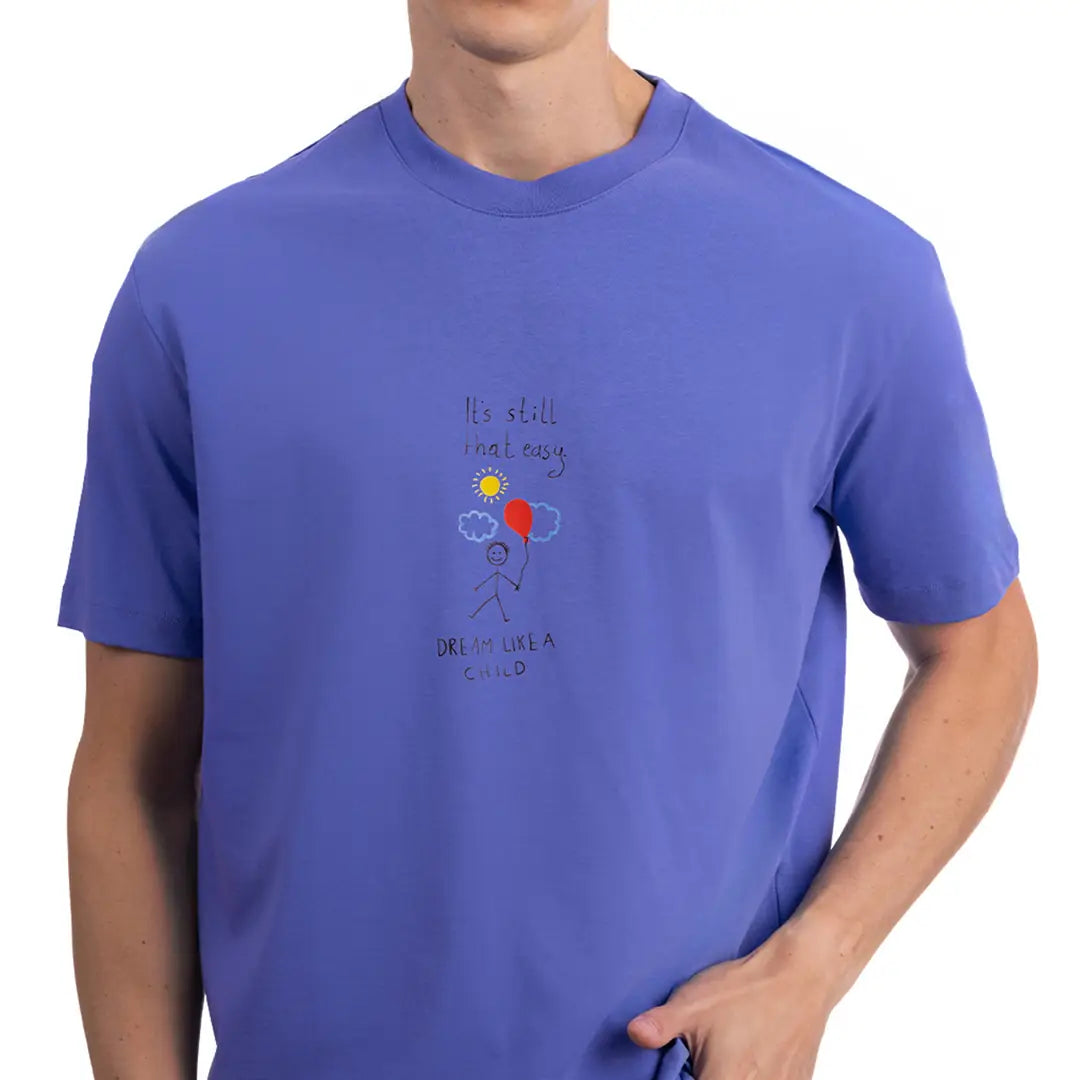Baloon Regular İndigo T-Shirt