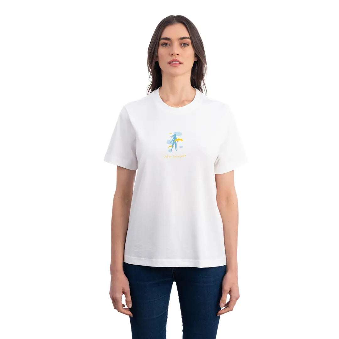 Lekeler Serisi Wind Regular Ekru T-Shirt