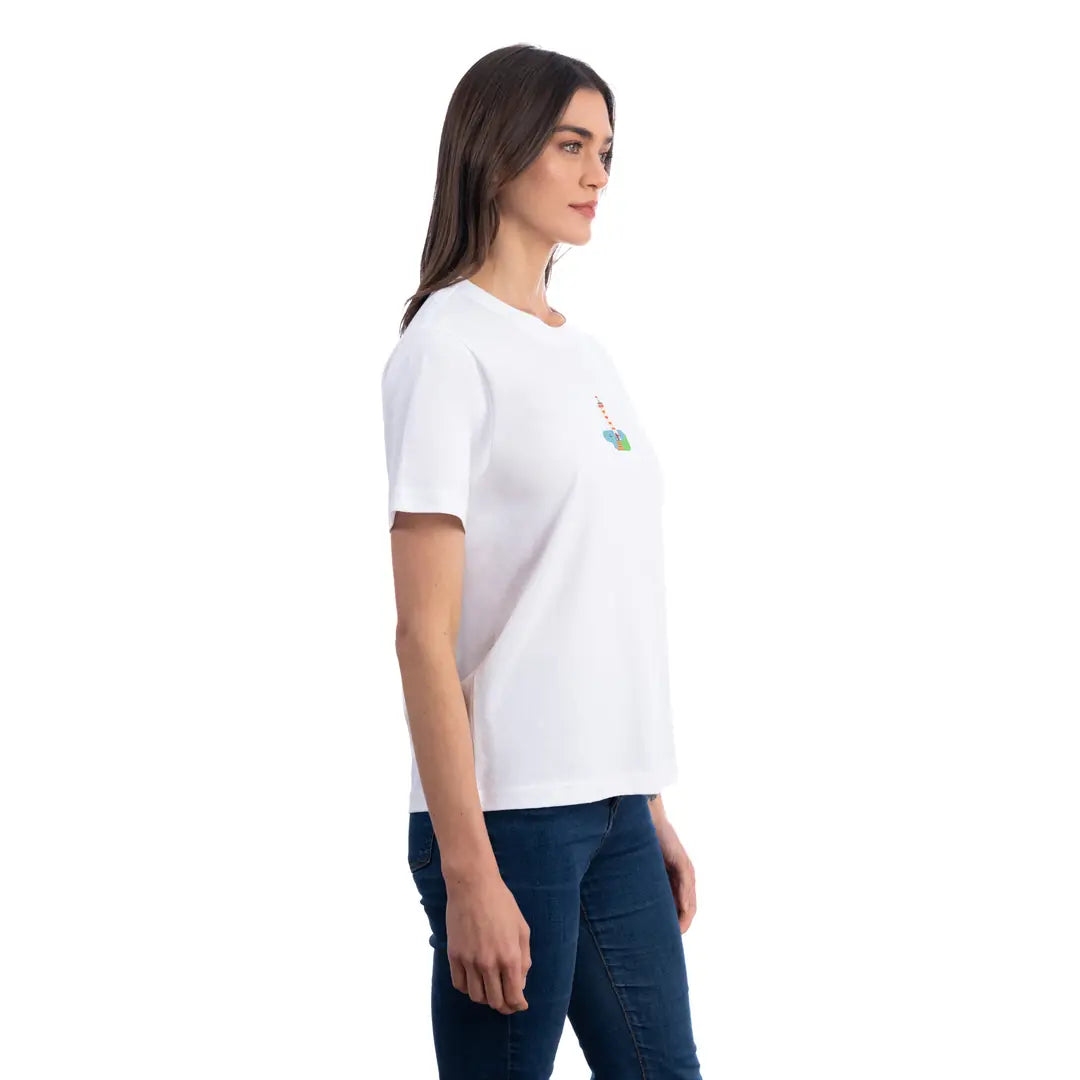 Lekeler Serisi Light House Regular Beyaz T-Shirt