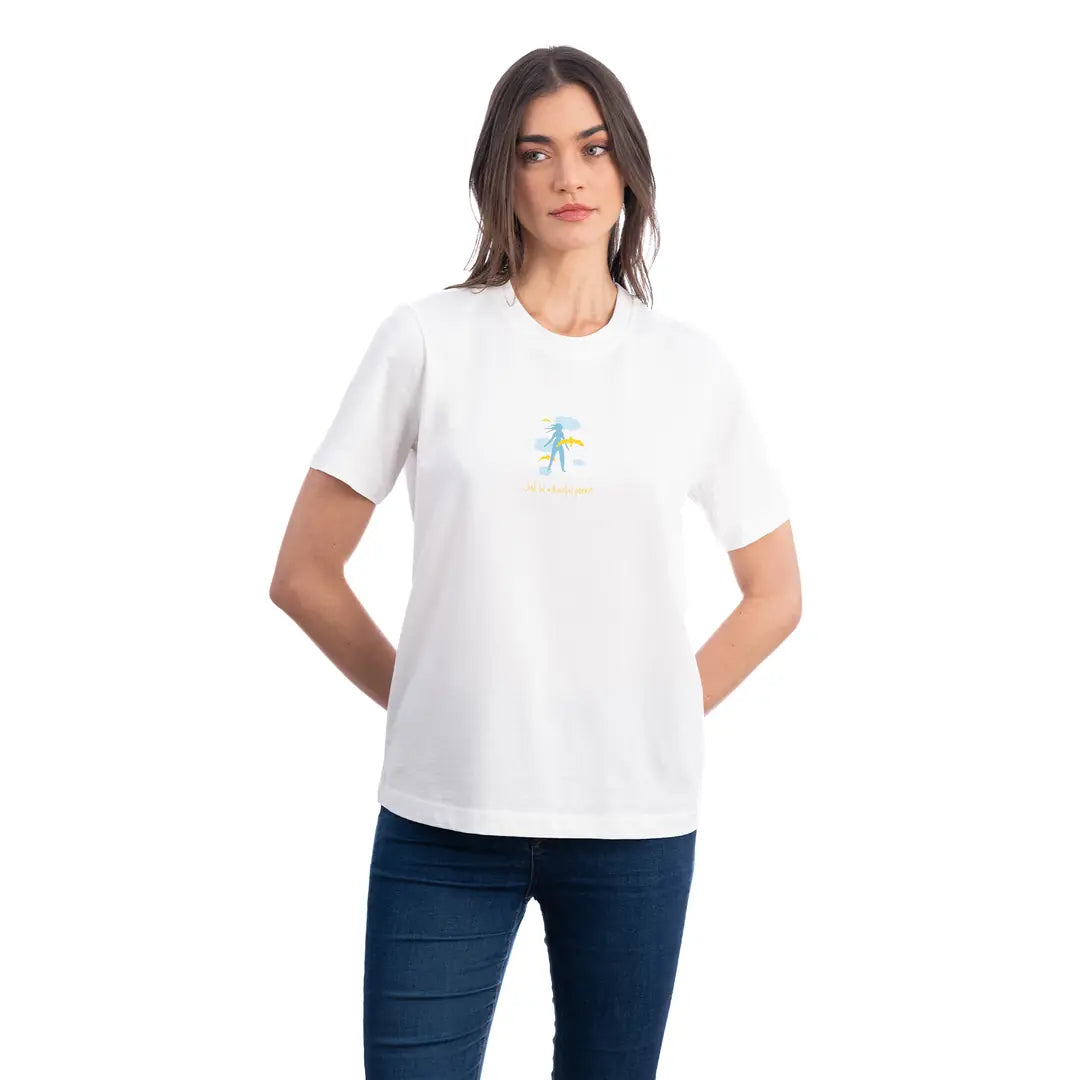 Lekeler Serisi Wind Regular Ekru T-Shirt