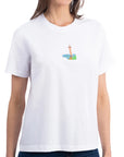 Lekeler Serisi Light House Regular Beyaz T-Shirt
