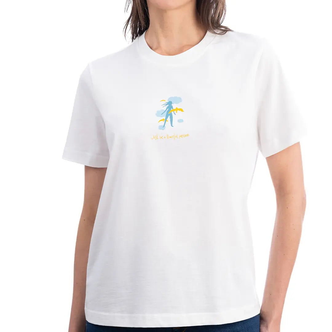 Lekeler Serisi Wind Regular Ekru T-Shirt