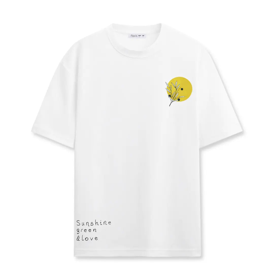 Olive Branch Regular Beyaz T-Shirt