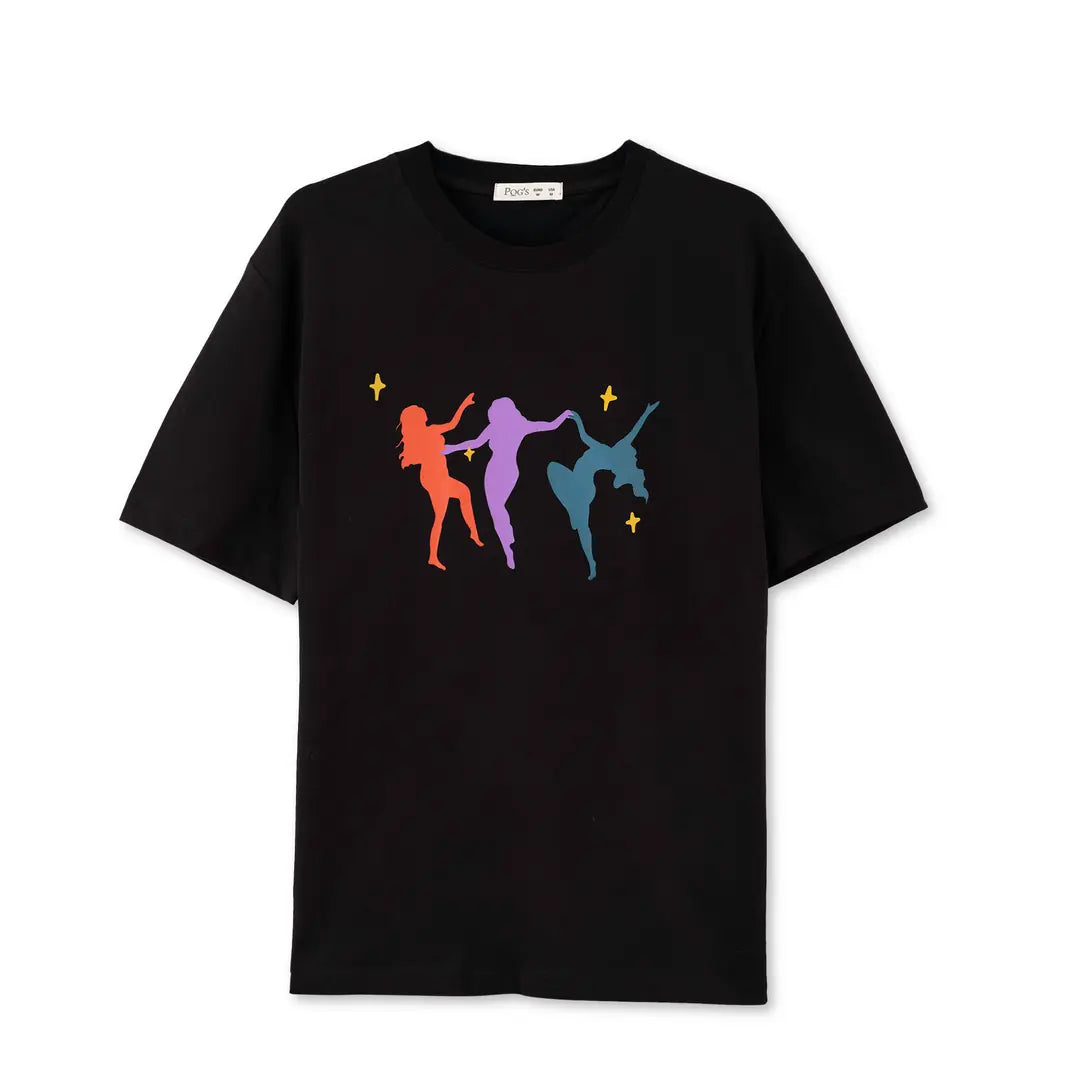 Dance Oversize Siyah T-Shirt
