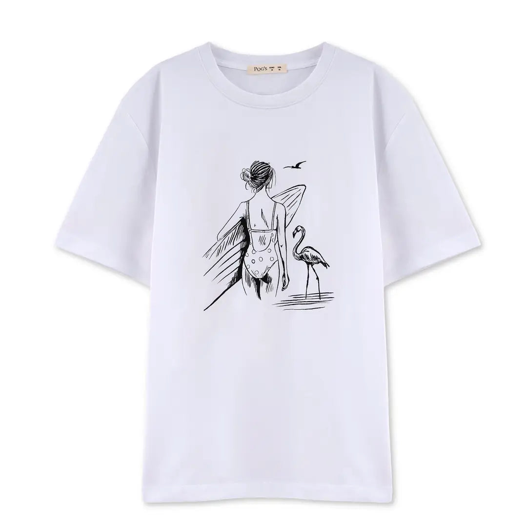Surf Oversize Beyaz T-Shirt