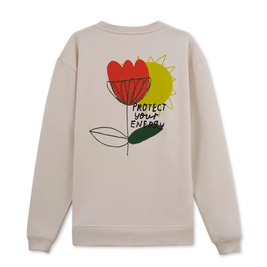 Protect Overize Ekru Sweatshirt