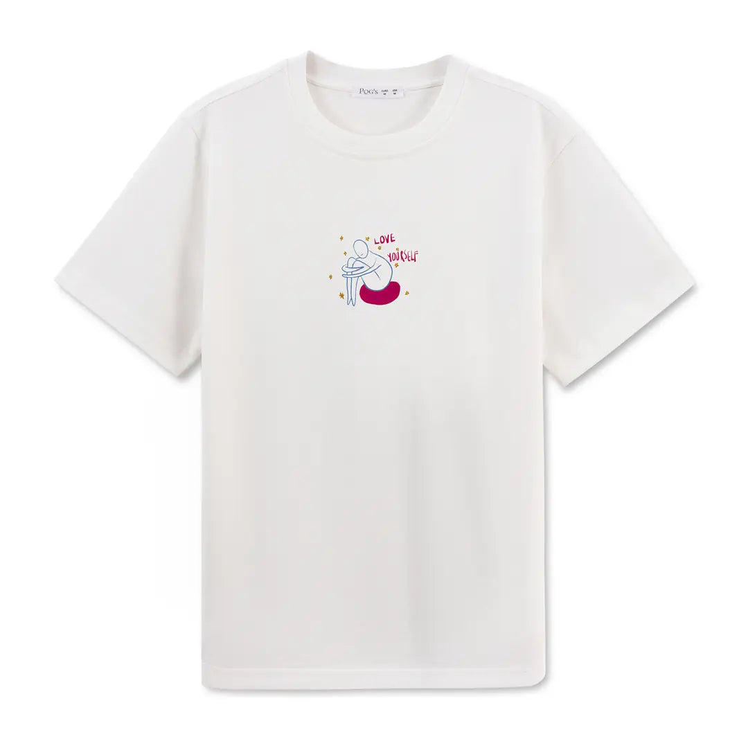 Lekeler Serisi Self Love Regular Ekru T-Shirt