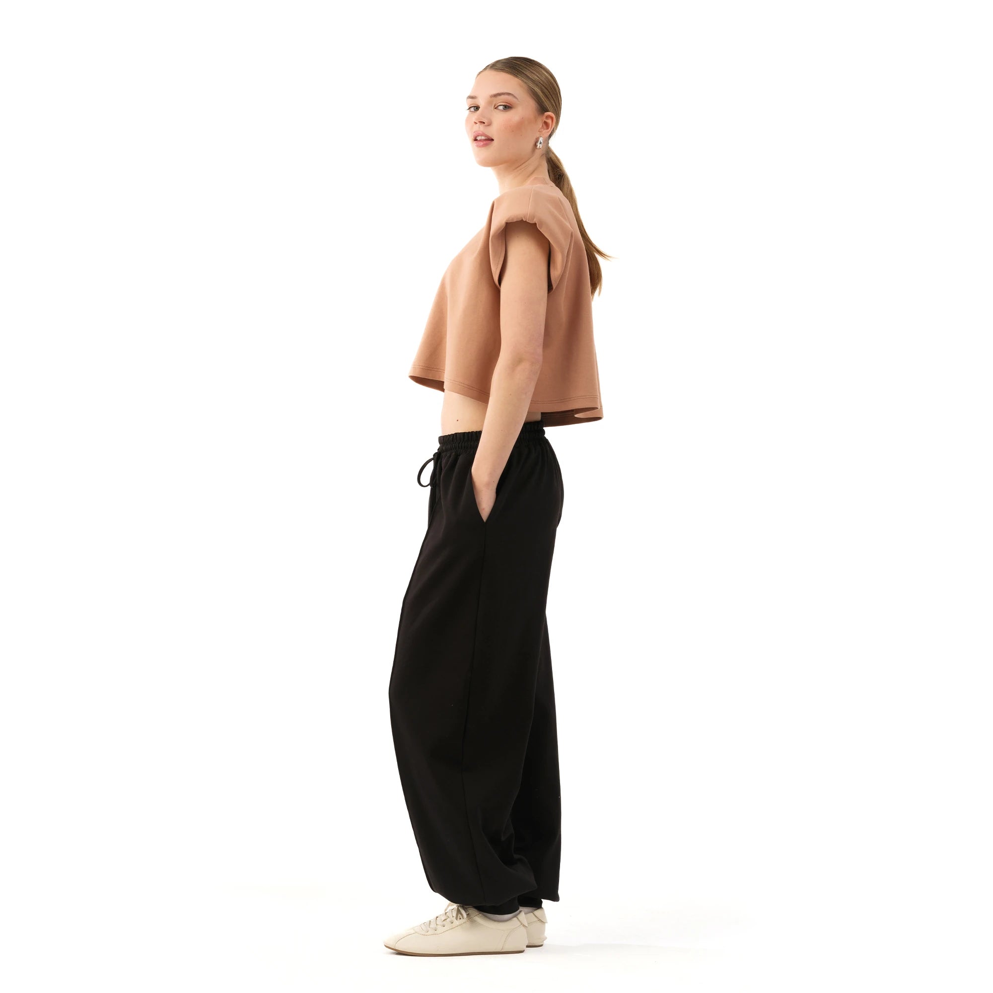 Studio Basic Oversize Crop T-Shirt