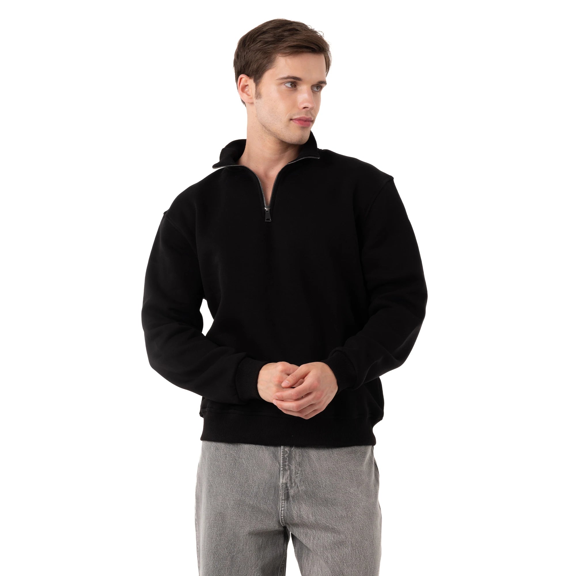 Yarım Fermuarlı Sweatshirt