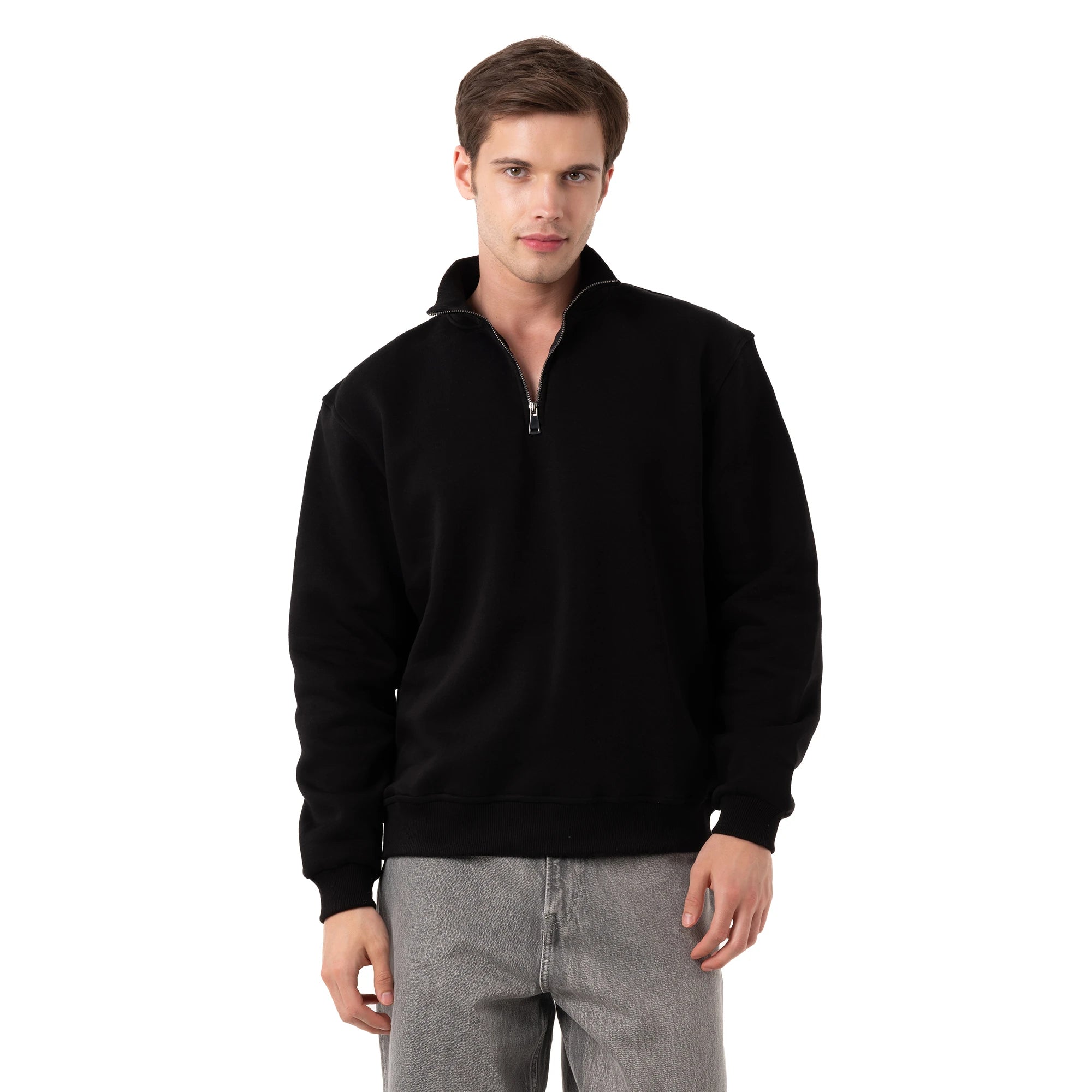 Yarım Fermuarlı Sweatshirt