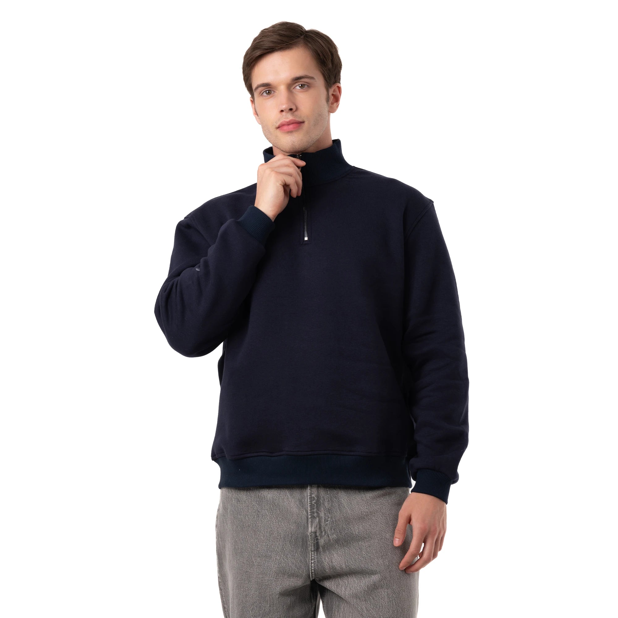 Yarım Fermuarlı Sweatshirt